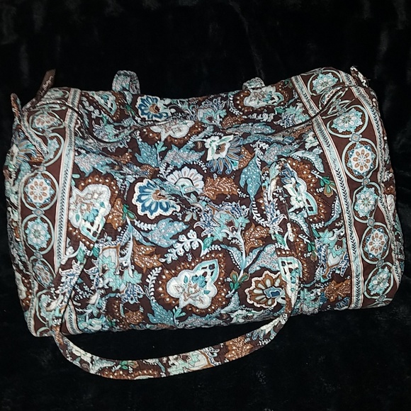 Vera Bradley Extra Large Java Blue Paisley Duffel - Picture 1 of 8